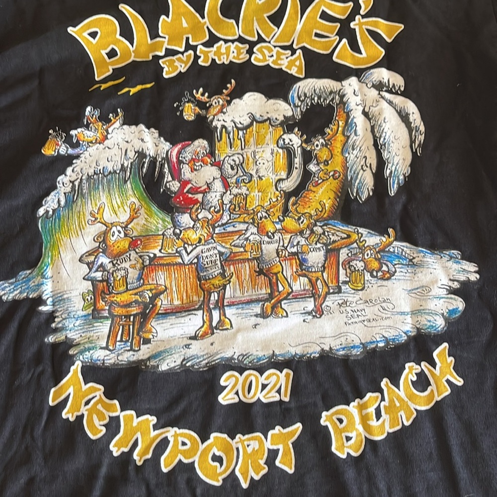 Long sleeve tee shirt with Blackie’s Newport Beach logo-nwot